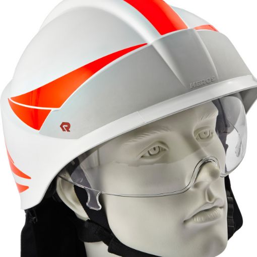 Bild von Helmstreifen rot, für HEROS-matrix, montiert