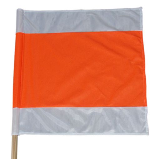 Bild von Warnflagge weiß/orange/weiß