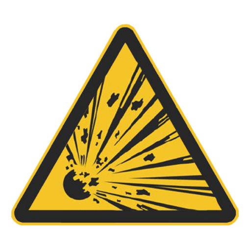Bild von Warnzeichen Warnung vor explosionsgefährlichen Stoffen
