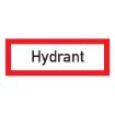 Bild von Hinweisschild Hydrant, DIN 4066, Grund weiß, Umrandung rot, Schrift schwarz. Aus