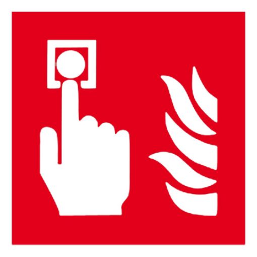 Bild von Brandschutzzeichen Brandmelder, DIN EN ISO 7010:2012-10, ASR 1.3 2012 Kunststoff