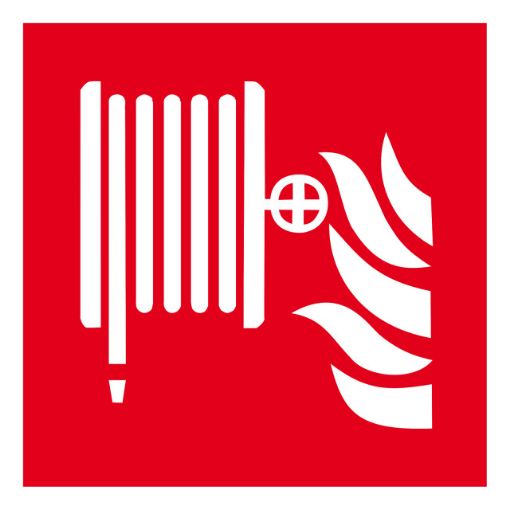 Bild von Brandschutzzeichen Wandhydrant/Löschschlauch, DIN EN ISO 7010:2012-10, ASR 1.3 2