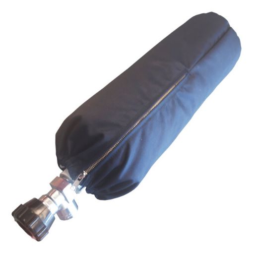 Bild von Flaschenhülle, schwarzblau, mit Reißverschluss