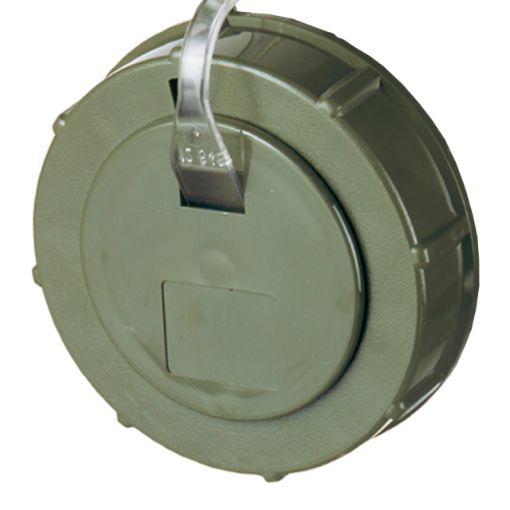 Bild von Bajonett-Verschlussdeckel am Band CEE-Anbausteckdose, bronzegrün