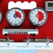 Bild von Atemschutz-Überwachungstafel Hoch, Farbe rot
