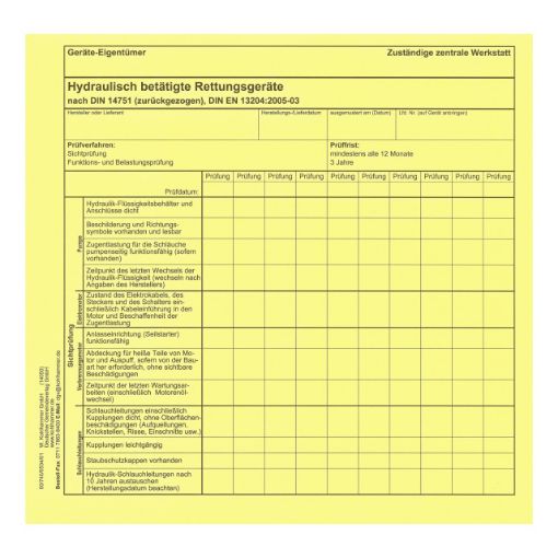 Bild von Hydraulisch betätigte Rettungsgeräte, gelb