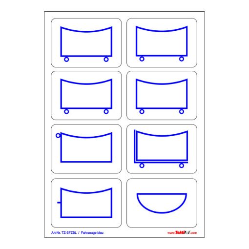 Bild von Taktische Zeichen Fahrzeuge, blau