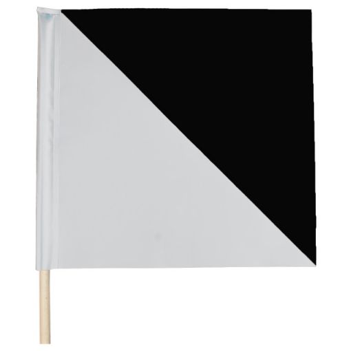 Bild von Warnflagge weiß/schwarz