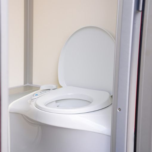 Bild von Toilettenkabine rechts für Abrollbehälter