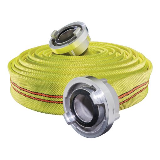 Bild von Druckschlauch TITAN COMBAT, gelb, B 75, 5 m, Easy-Fix Kupplungen