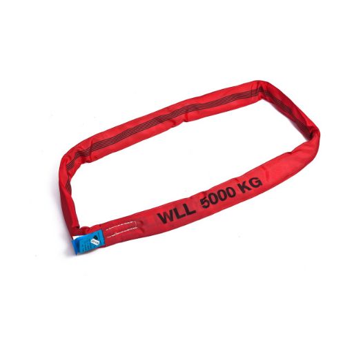 Bild von Rundschlinge, Tragkraft 5 t (rot), 4 m, Kantenschutz