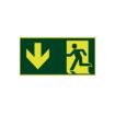 Bild von Rettungszeichen Rettungsweg geradeaus, 400x200 mm