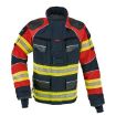 Bild von Einsatzjacke THL X-pro Solution, dunkelblau/rot, Rückenschild leuchtgelb