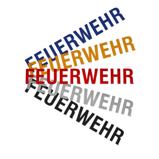 Bild von H30: Schriftzug „FEUERWEHR“, Schriftfarbe gelb, lose