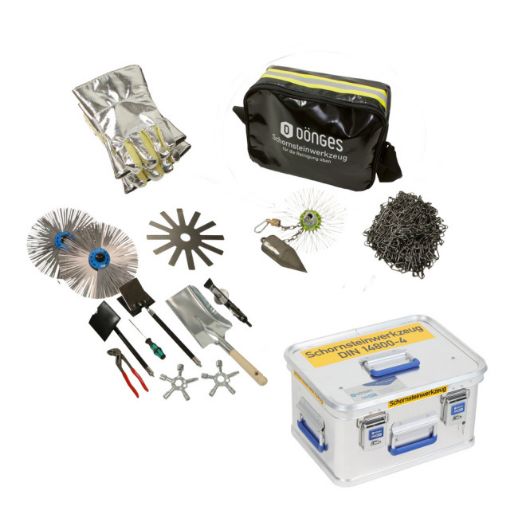 Bild von Schornstein-Werkzeugsatz im Aluminiumkasten DIN 14880-2-LM