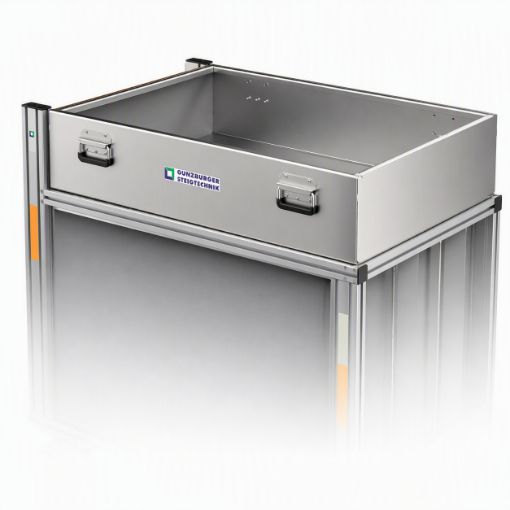 Bild von Aufsetzkasten für Rollcontainer Schlauch gebuchtet, Aluminium