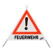 Bild von Faltsignal  weiß RR 700 mm 2 x FEUERWEHR, 1 x UNFALL